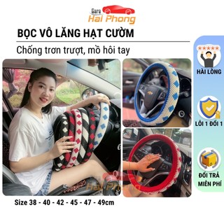  Bọc Vô Lăng Hạt Cườm Cho Xe Tải Bọc Size 38cm - 40cm - 42cm - 45cm  Chống Mồ Hôi Tay Chống Trơn Trượt 