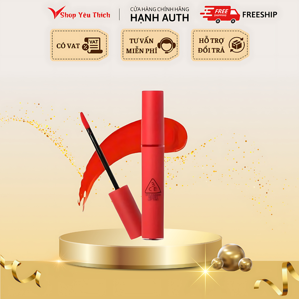 [ Hàng Công Ty ] Son Kem 3CE Velvet Lip Tint Màu Childlike Đỏ Cam