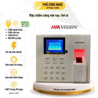 Máy chấm công vân tay Hikvision DS-K1A8503MF