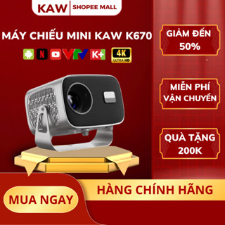Máy Chiếu Mini KAW K670 Plus, Độ Sáng 8000 Lumens, Phân Giải 1080P, Hàng Chính Hãng ,BH 24THÁNG