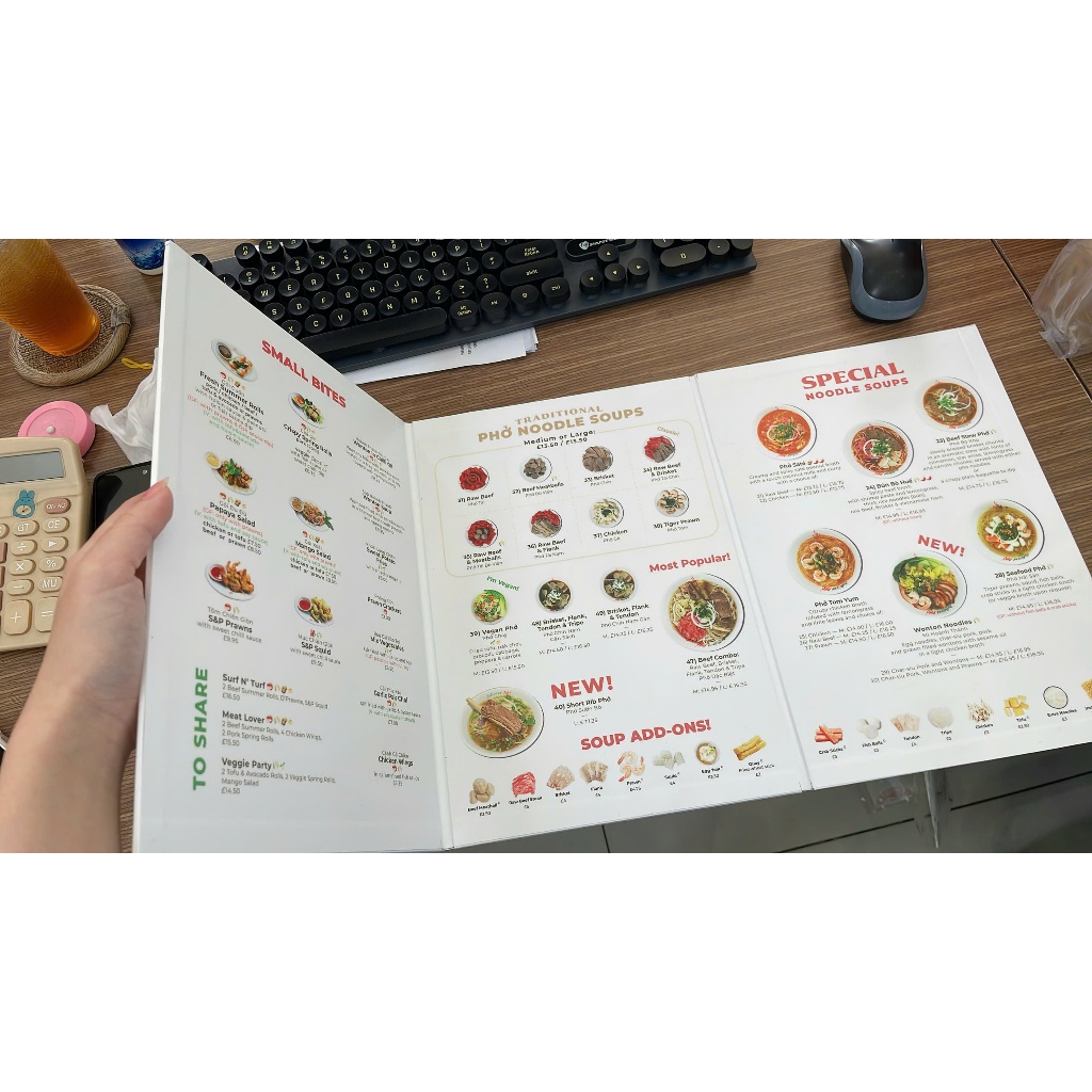 In Menu Formex Gập 3 Đường