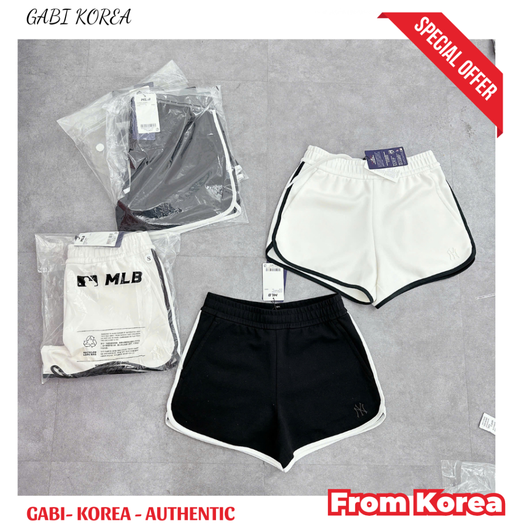 Quần đùi/ short auth MLB nữ basic dolphin NY/ Basic 3.5/ basic Gofcore 4-part Cargo