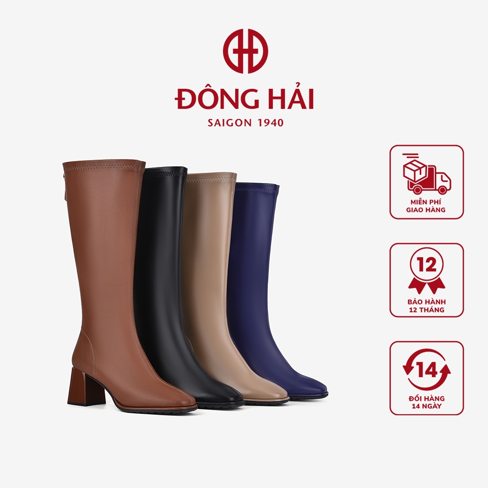 Giày Boot Nữ Đông Hải Cổ Cao Da Bóng Thời Thượng - GDH67
