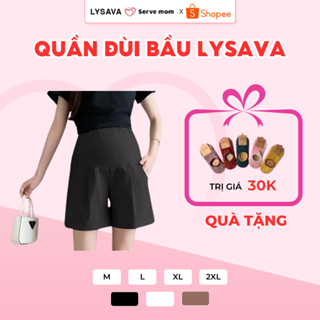 Quần đùi bầu bigsize có chun điều chỉnh co dãn thoải mái ống rộng dễ phối đồ Lysava QD5