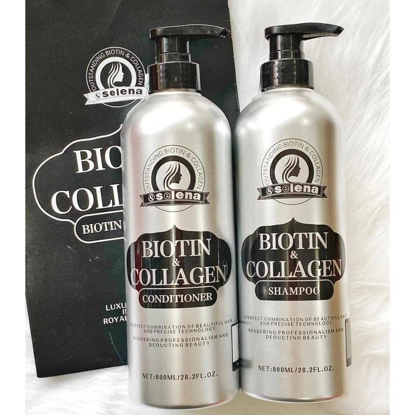 Dầu Gội Biotin Collagen Selena Giảm Rụng Tóc, Nhanh Mọc Tóc, Phục Hồi Tóc Khô Xơ, Hư Tổn Cho Da Dầu 