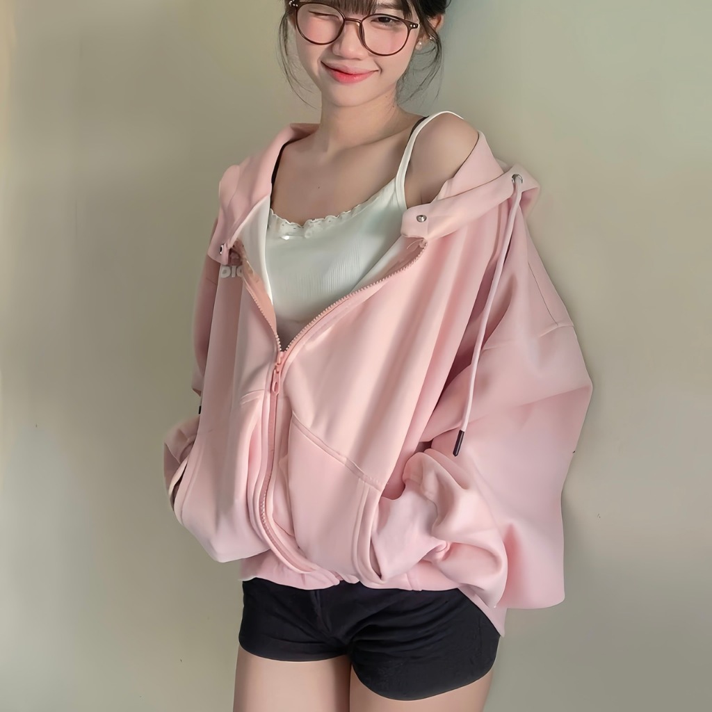 [ DEAL MẪU MỚI ] Mon Studio – Áo Khoác Nỉ Hoodie ZIP BOXY Tay Dơi Có Nút Bấm Form Rộng Nam Nữ Unisex S065 ZIP | BigBuy360 - bigbuy360.vn