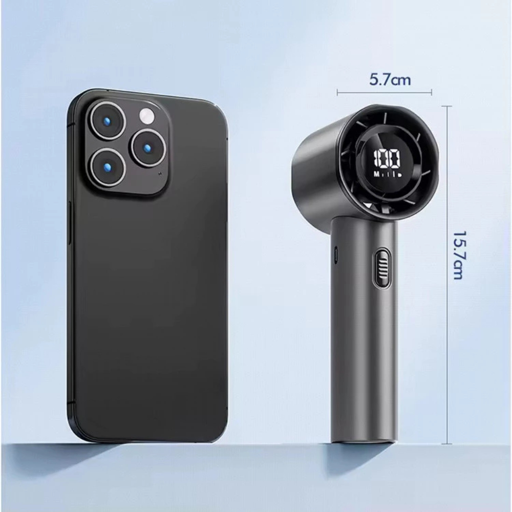 Quạt Tubor Cầm Tay Cao Cấp Tốc Độ Gió Mạnh Màn Hình LED Hiển Thị Sạc Nhanh TYPE C ( DIDOOGLT) | BigBuy360 - bigbuy360.vn