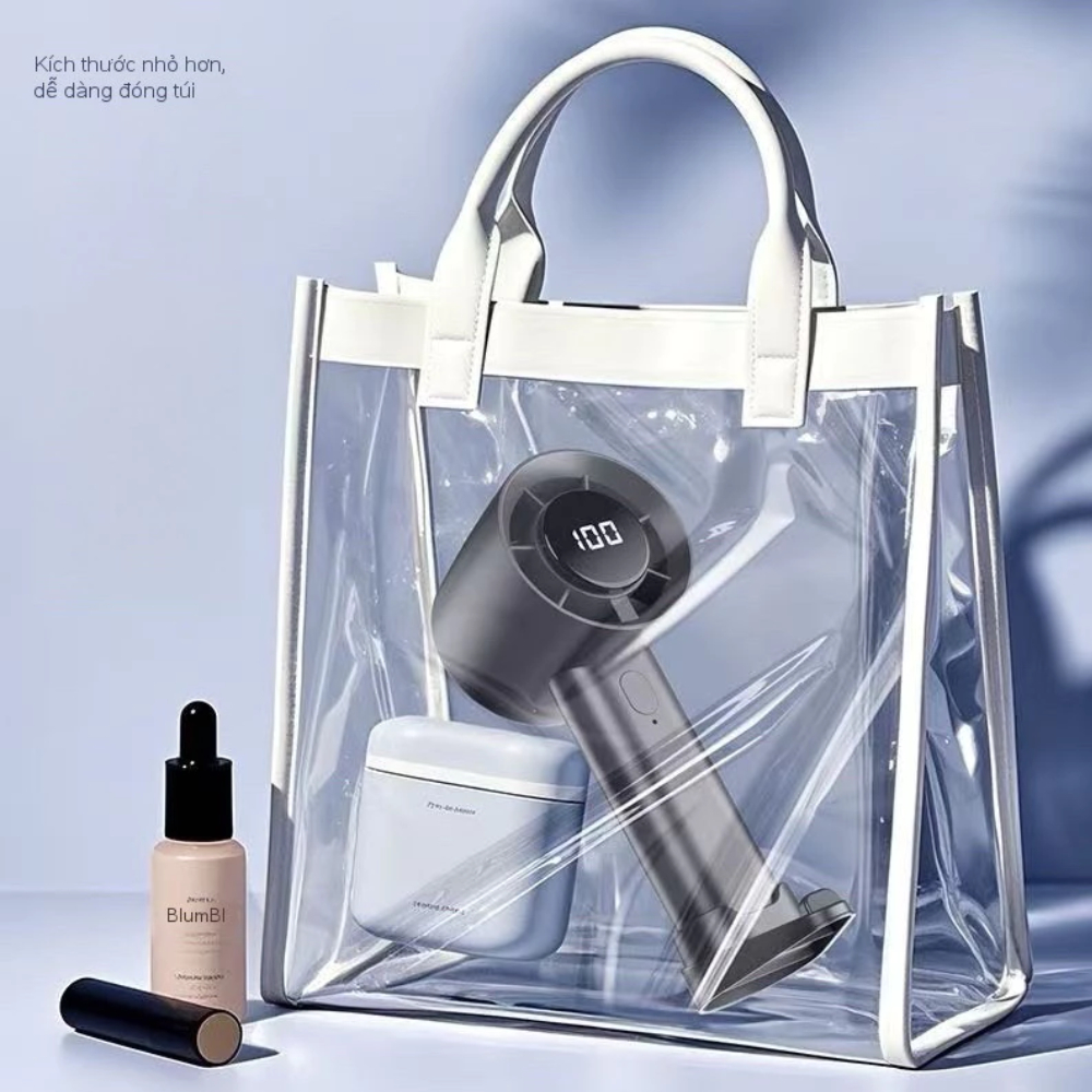 Quạt Tubor Cầm Tay Cao Cấp Tốc Độ Gió Mạnh Màn Hình LED Hiển Thị Sạc Nhanh TYPE C ( DIDOOGLT) | BigBuy360 - bigbuy360.vn