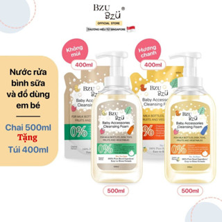 Nước Rửa Bình Sữa BZU - Tặng Túi Nước Rửa Bình BZU - Chính Hãng Có Tem Phụ