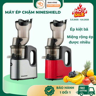 Máy Ép Chậm Cổ Rộng Nineshield Ép Nguyên Quả Kiệt Bã Ép Cần Tây Rau Má Dễ Dàng, Làm Nước Ép X542