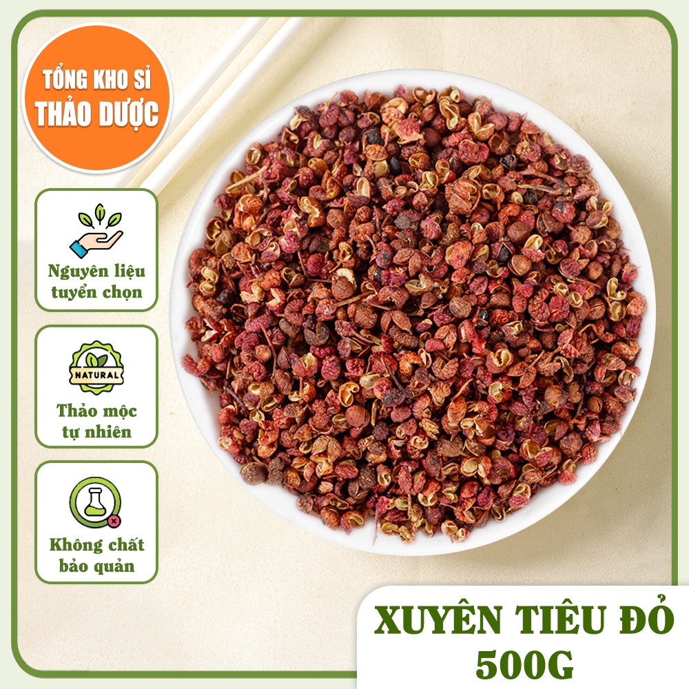 Hạt tiêu Tứ Xuyên 500g, xuyên tiêu đỏ khô, hoa tiêu làm gia vị, lẩu cay tứ xuyên, thơm, cay