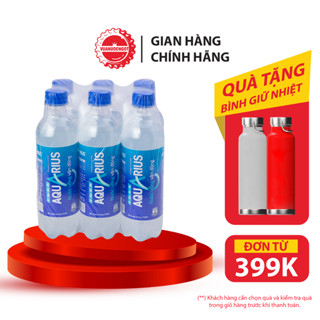 Lốc 6 Chai Nước Uống Thể Thao Vận Động  Aquarius 390ml/Chai Sale 15.4 Coca-Cola