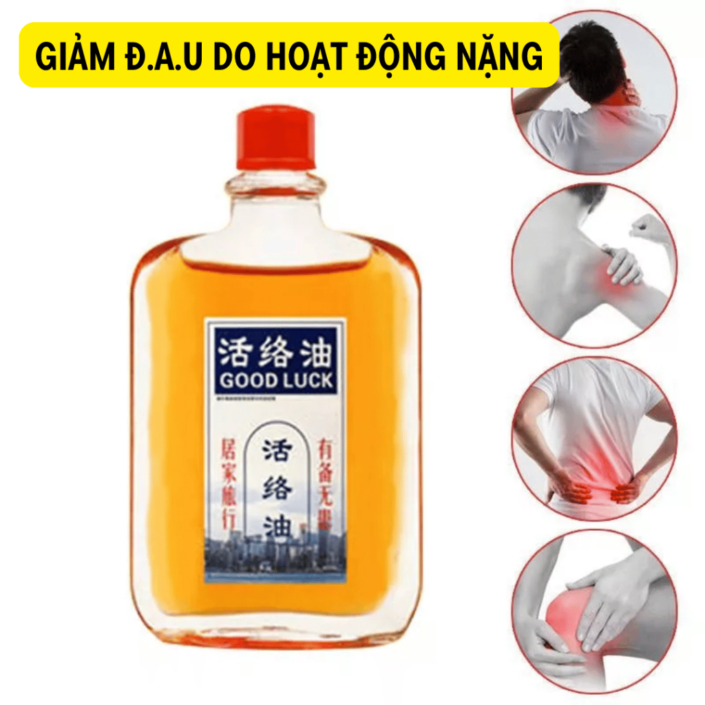 Dầu xoa bóp hongkong Goodluck - Giúp xóa tan các cơn nhức xương khớp, vai gáy, khớp chân tay, vùng thắt lưng - chai 25ml