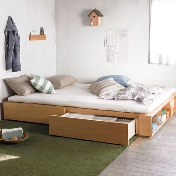 Giường Ngủ MDF Có Ngăn Kéo – Không Đầu Giường, Tiện Lợi, Tiết Kiệm Không Gian