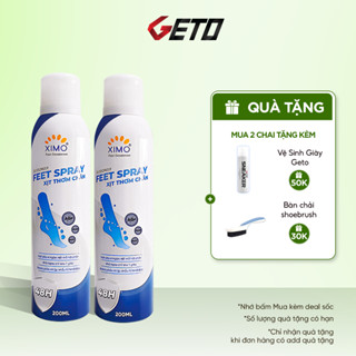 Combo 2 chai xịt thơm chân XIMO ngăn ngừa mùi hôi khử mùi giày, hạn chế vi khuẩn, lưu giữ mùi hương lòng bàn chân