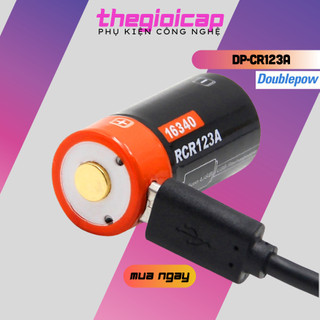Pin sạc cổng micro usb 3.7v 650mah 16340 doublepow dp-cr123a - hàng chính hãng