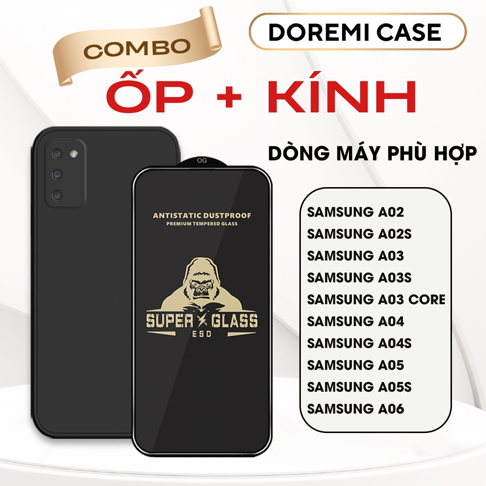 Combo ốp lưng, kính cường lực Samsung A07 /A06 /A05s /A05 /A04s /A04 /A03 Core /A03s /A03 /A02s /A02