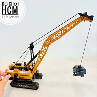   CÓ RÒNG RỌC  Đồ chơi Xe móc quắp cẩu đồ có dây kéo thang cao xoay được 360 độ Mô hình Xe công trình kéo cót 706-27 