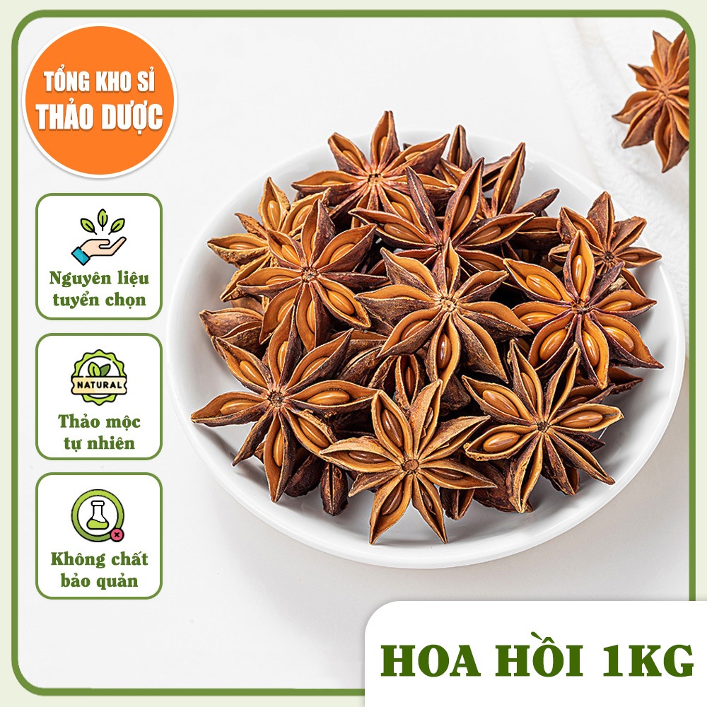 Hoa hồi khô 1kg, đại hồi nguyên cánh, nguyên liệu gia vị nấu phở, làm sốt vang, thơm ngon, chuẩn vị