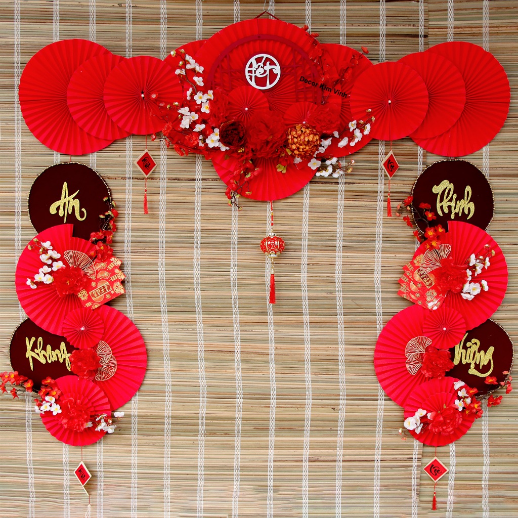Set Vật Liệu Làm Phông Nền Trang Trí Tết SET09