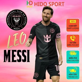 Quần Áo Bóng Đá INTER MIAMI 2025 Màu Xám Đen Hàng THUN LẠNH Cao Cấp CÓ IN Tên Số