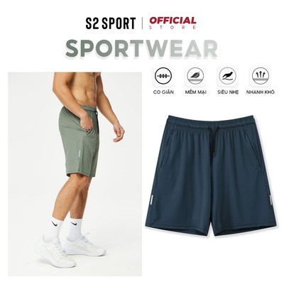Quần đùi nam S2 SPORT short thể thao cao cấp co giãn 4 chiều, thoáng khí thoải mái vận động - QS09