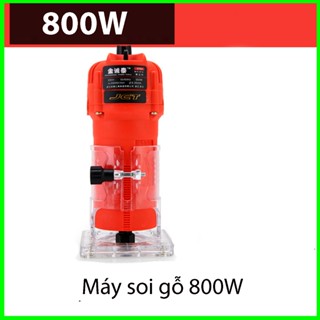  Máy phay gỗ cầm tay mini 800W Bộ mũi phay gỗ soi gỗ 15 chi tiết 6.35mm siêu bền 