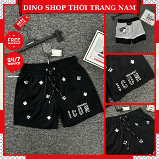 Quần Đùi Nam DSQ Thêu Họa Tiết Logo Cực Đẹp - Quần DSQ Nam Thêu Chữ Siêu Chất