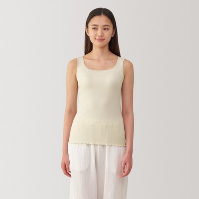 MUJI Áo Ba Lỗ Bra Vải Lyocell Gân