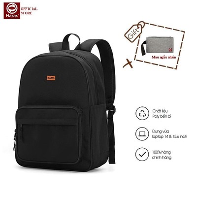 Balo Đi Học Nam Nữ Thời Trang Chất liệu Chống thấm nước HARAS Backpack BL365( TẶNG KÈM VÍ)