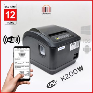  Máy in hoá đơn K80 Wifi dPos K200W in bill Không Dây quay Wifi từ điện thoại và máy tính PC với app Bán Hàng - Dâu Mart 