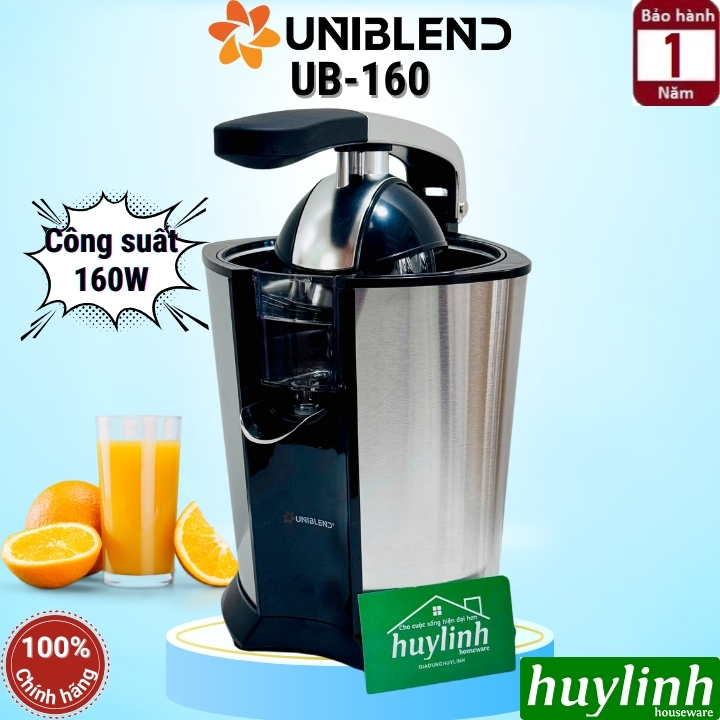 Máy vắt - ép cam Uniblend UB-160 - 2 đầu vắt - Công suất 160W - Phù hợp kinh doanh và quán
