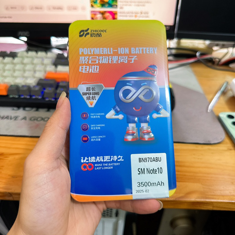 Pin Zhicool SamSung Note 10 BN970 bảo hành 1 năm