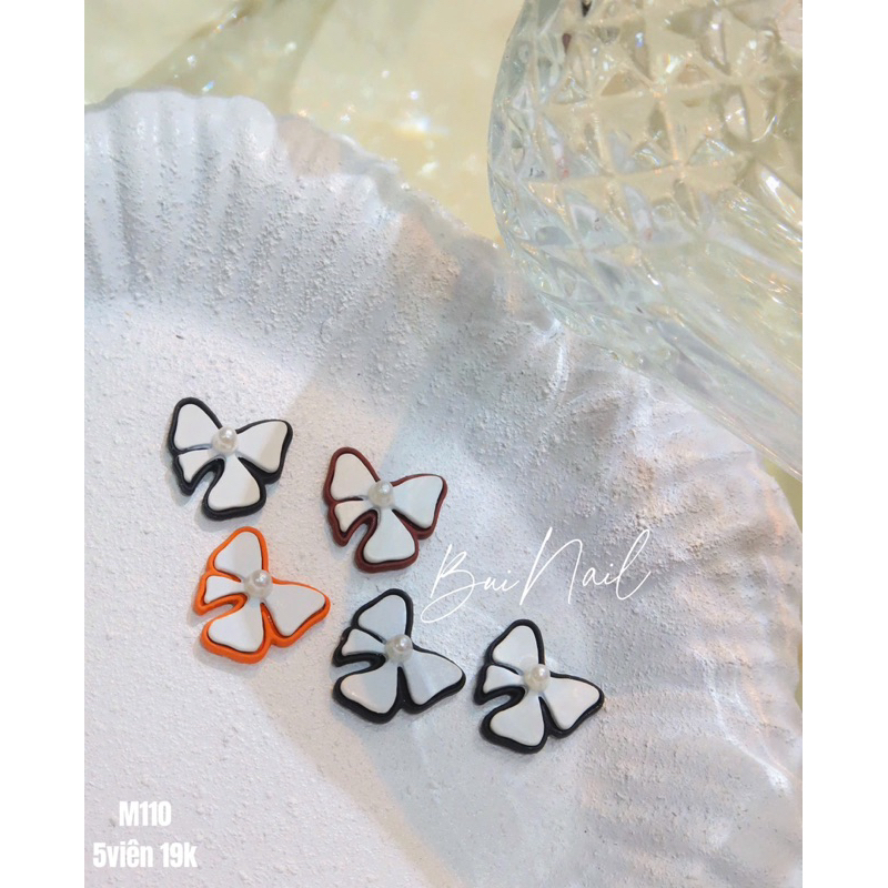 CHARM NƠ KIM LOẠI M110 SET 10 VIÊN