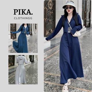 Áo chống nắng toàn thân 2 lớp dáng croptop chất cotton Hàn dáng dài kín chân, áo chống nắng nữ dáng váy PIKA.CLOTHINGG