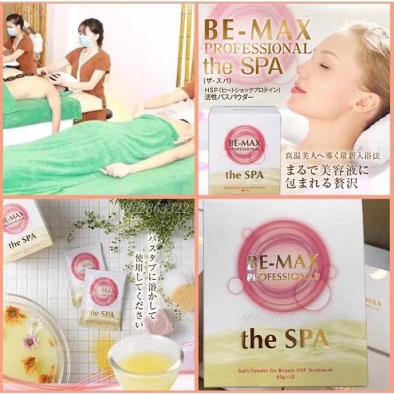 Bột tắm trắng Be Max Professional The Spa Bath Powder hộp 12 gói của Nhật