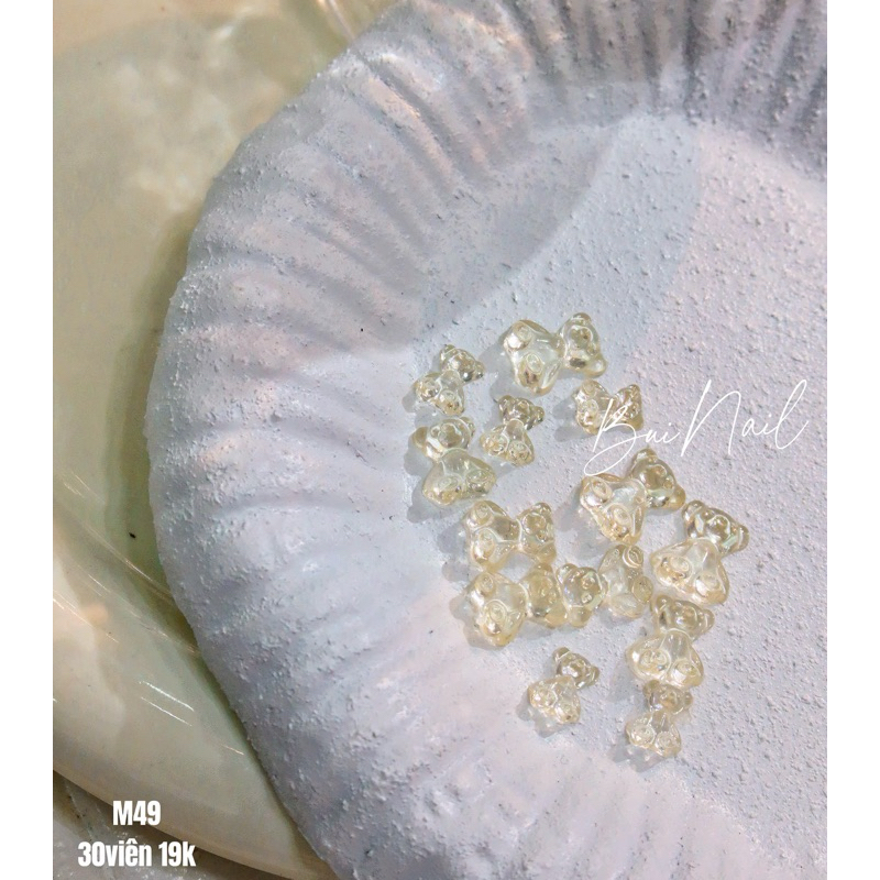 CHARM G ẤU TRONG SUỐT MIX SIZE 30viên M48