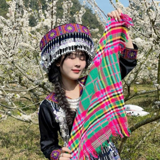 Khăn len vuông đi biển,quàng cổ,đội đầu kích thước 80x80cm