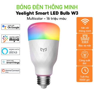 Bóng đèn thông minh LED RGB Yeelight W3 điều khiển giọng nói RGB 16 triệu màu đui đèn E26/E27 bản quốc tế