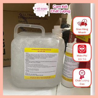 Gel siêu âm màu trắng - Gel lạnh triệt lông can 5 lít- Gel Euro -Gel điệm tiêm - Gel triệt lông