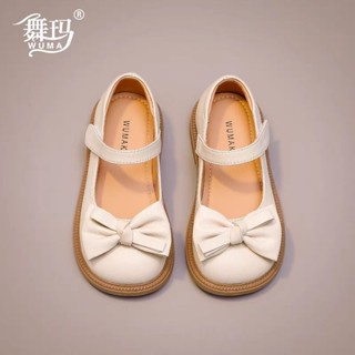   Ảnh thật   Chính hãng  GIÀY BÚP BÊ DA THẬT CHO BÉ GÁI HIỆU WUMA MẪU TRẮNG NƠ 