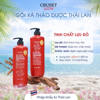Dầu Gội Thảo Dược Thái Lan Cruset TP05 Chiết Xuất Lựu Đỏ Chăm Sóc Tóc Chuyên Sâu 500ml