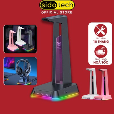 Giá đỡ tai nghe gaming SIDOTECH ONIKUMA ST2 giá treo headphone kèm hub USB led RGB chống trượt