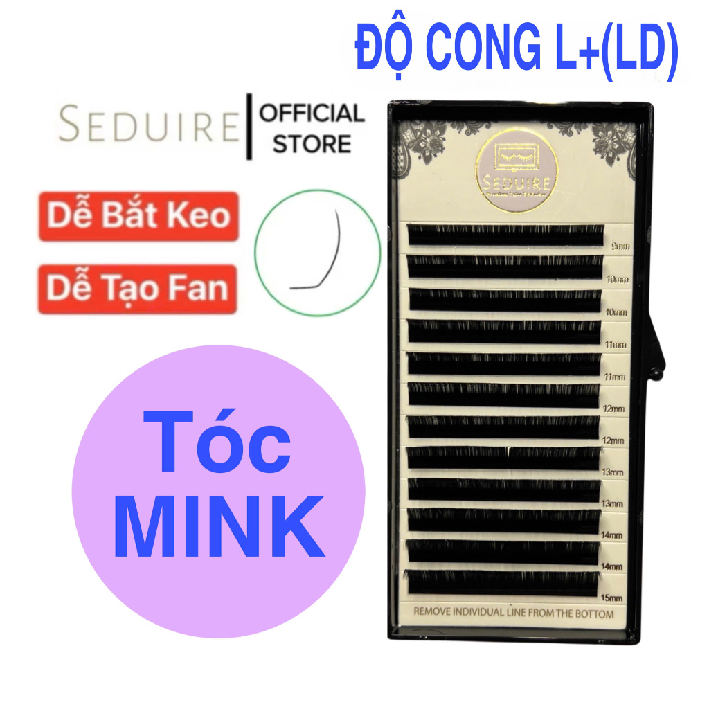 Mi khay SEDUIRE độ cong L+(LD) (12 hàng), tóc MINK