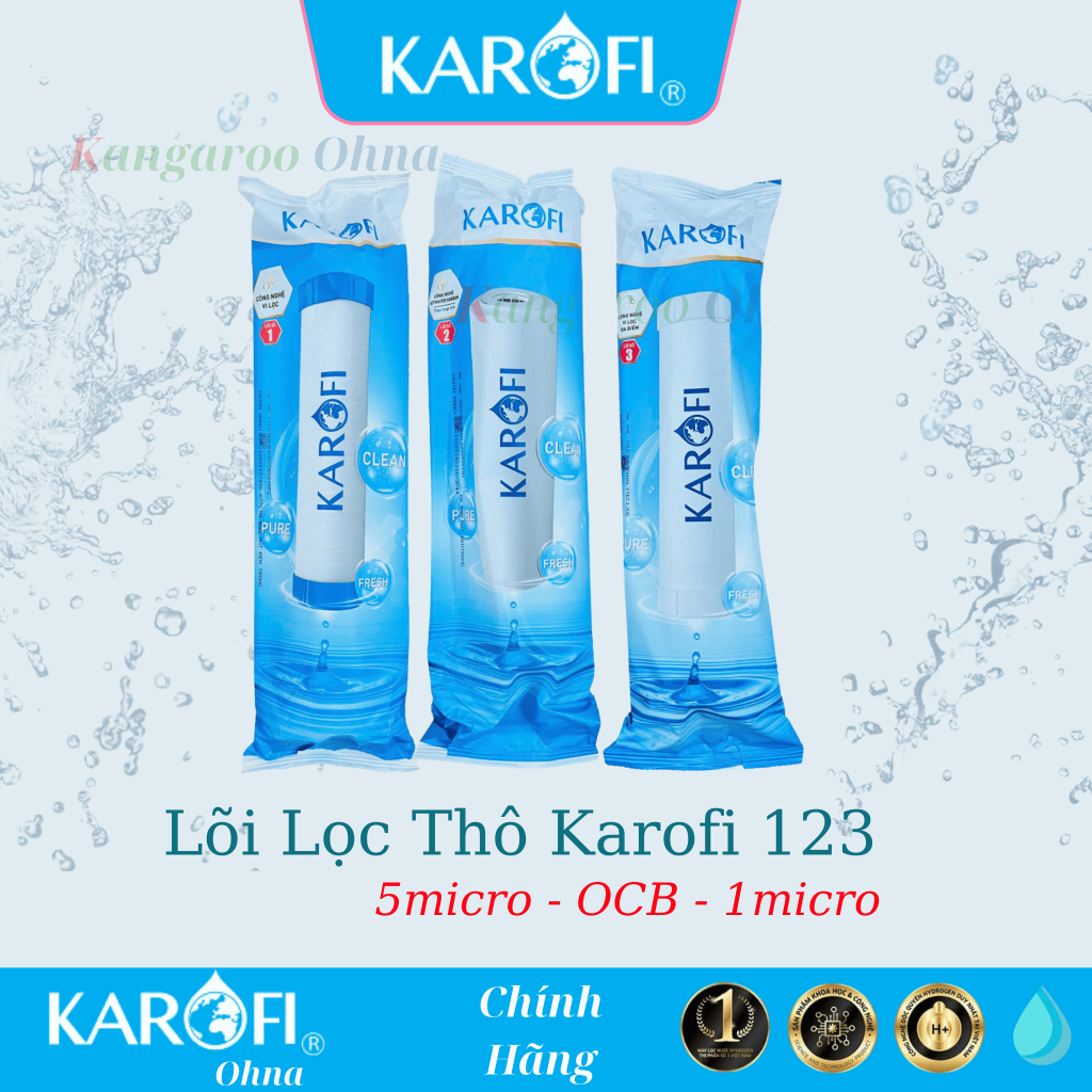 Lõi Lọc Thô Karofi 123 ( 5micro-OCB-1micro ) - Lõi Karofi 123 - Chính Hãng 100%