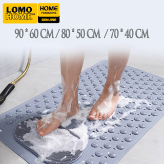 Thảm nhà tắm chống trượt LOMO massage chân chất liệu TPE đáy hút chân không treo tường, có lỗ thoát nước siêu nhanh
