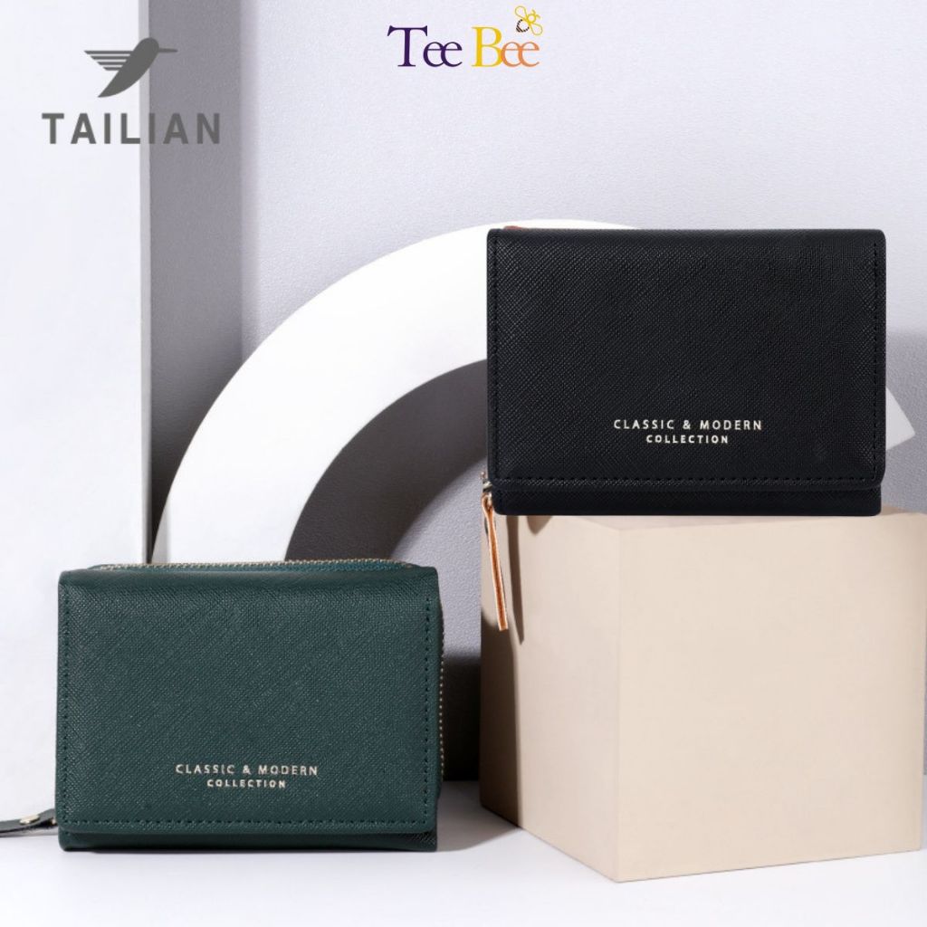Ví Nữ Tallian Đựng Tiền Đơn Giản Ví Cầm Tay Chất Liệu Da Nhiều Ngăn Phong Cách Thời Trang Hàn Quốc Dành Cho Bạn Gái