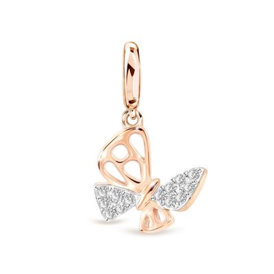 PRIMA Charm Vàng 9K - Đính Kim Cương - BST Charm Huggie- Cánh bướm - 991D0121