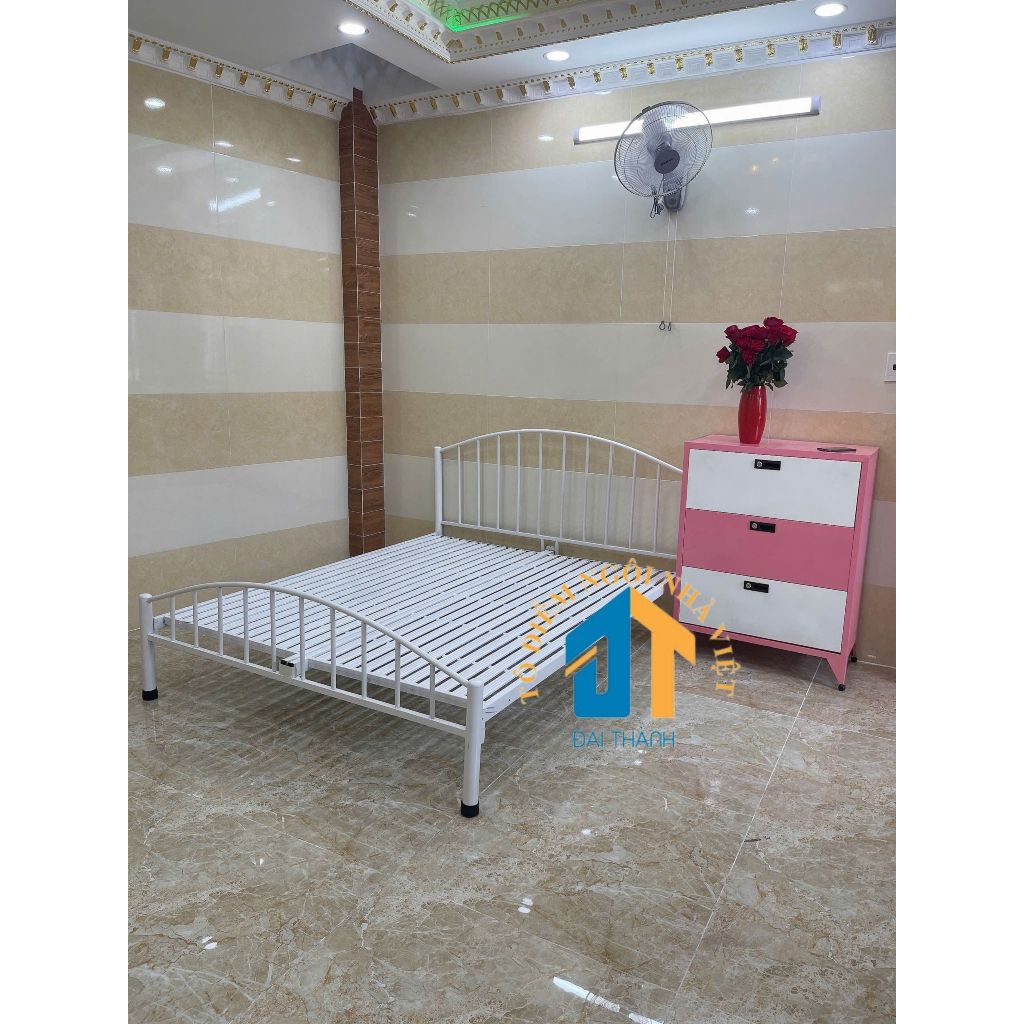 Giường sắt mỹ nghệ Đại Thành 1m6x2m