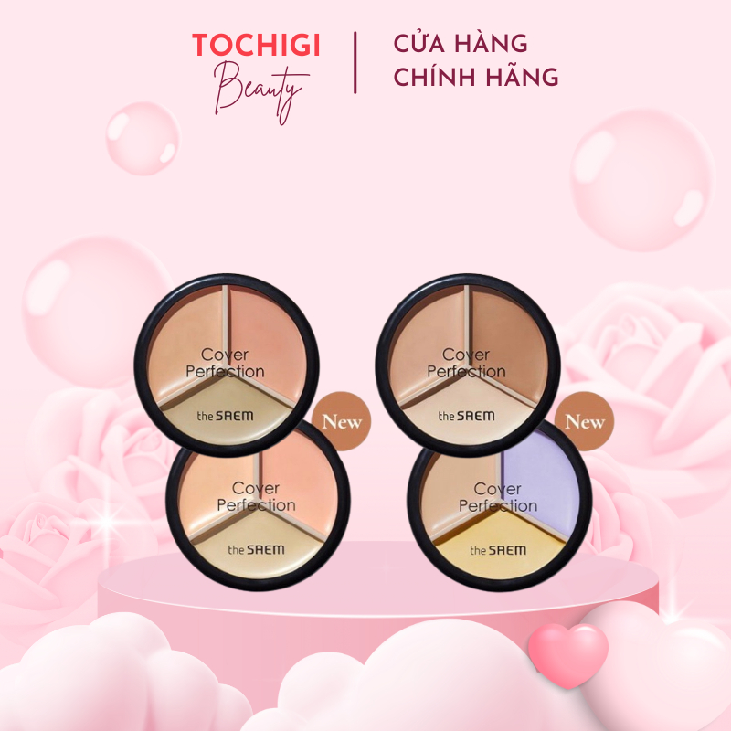 Che Khuyết Điểm Triệt Sắc The Saem Cover Triple Pot Concealer 4.5g